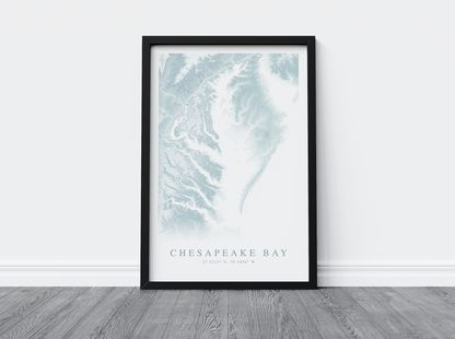 Chesapeake Bay Map Print