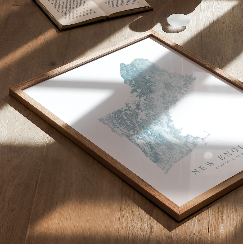 New England Map Print