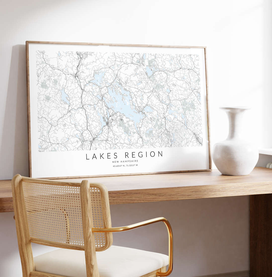 Lakes Region Map Print