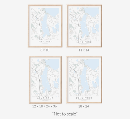 Long Pond Map Print