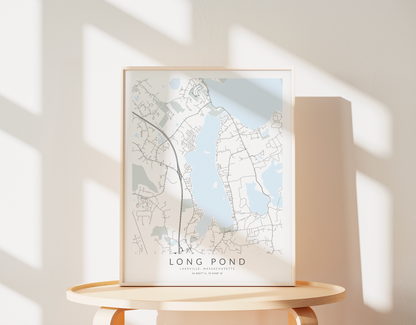 Long Pond Map Print