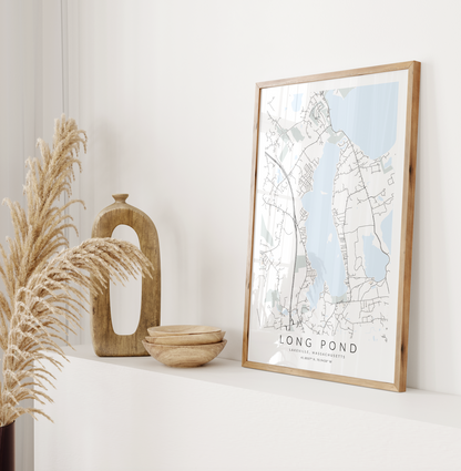 Long Pond Map Print