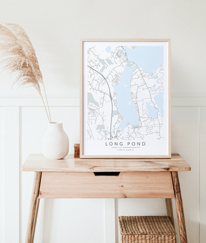 Long Pond Map Print