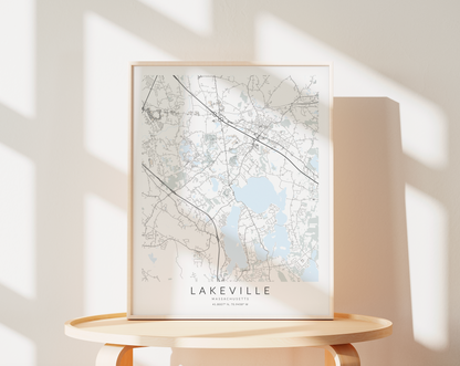 Lakeville Map Print