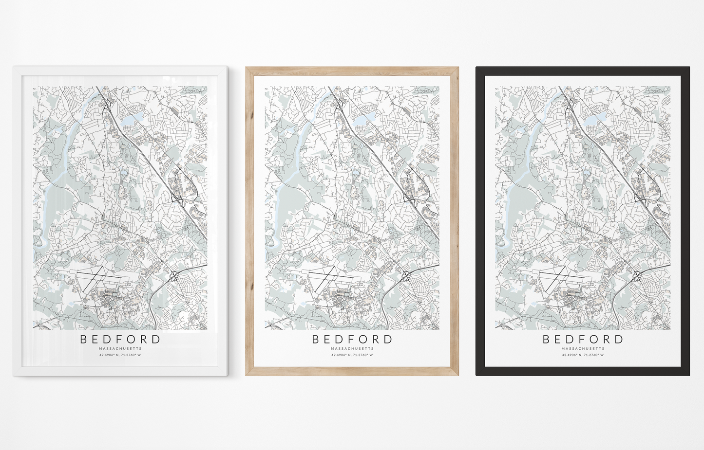 Bedford Map Print