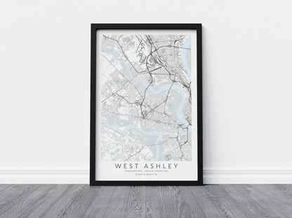 West Ashley Map Print
