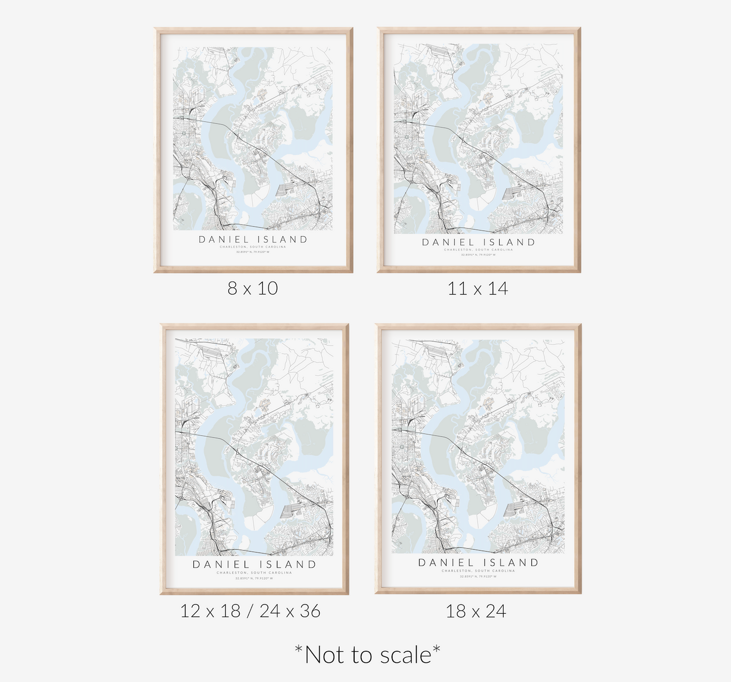 Daniel Island Map Print