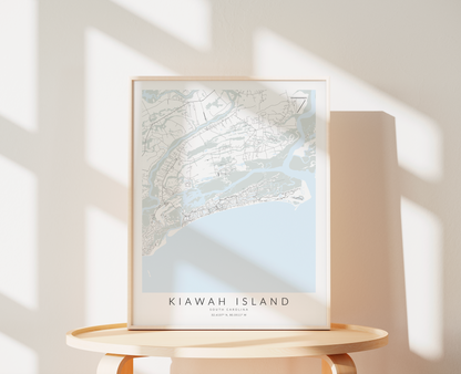Kiawah Island Map Print