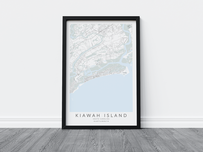 Kiawah Island Map Print