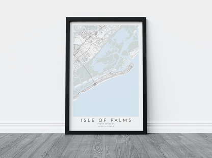Isle of Palms Map Print