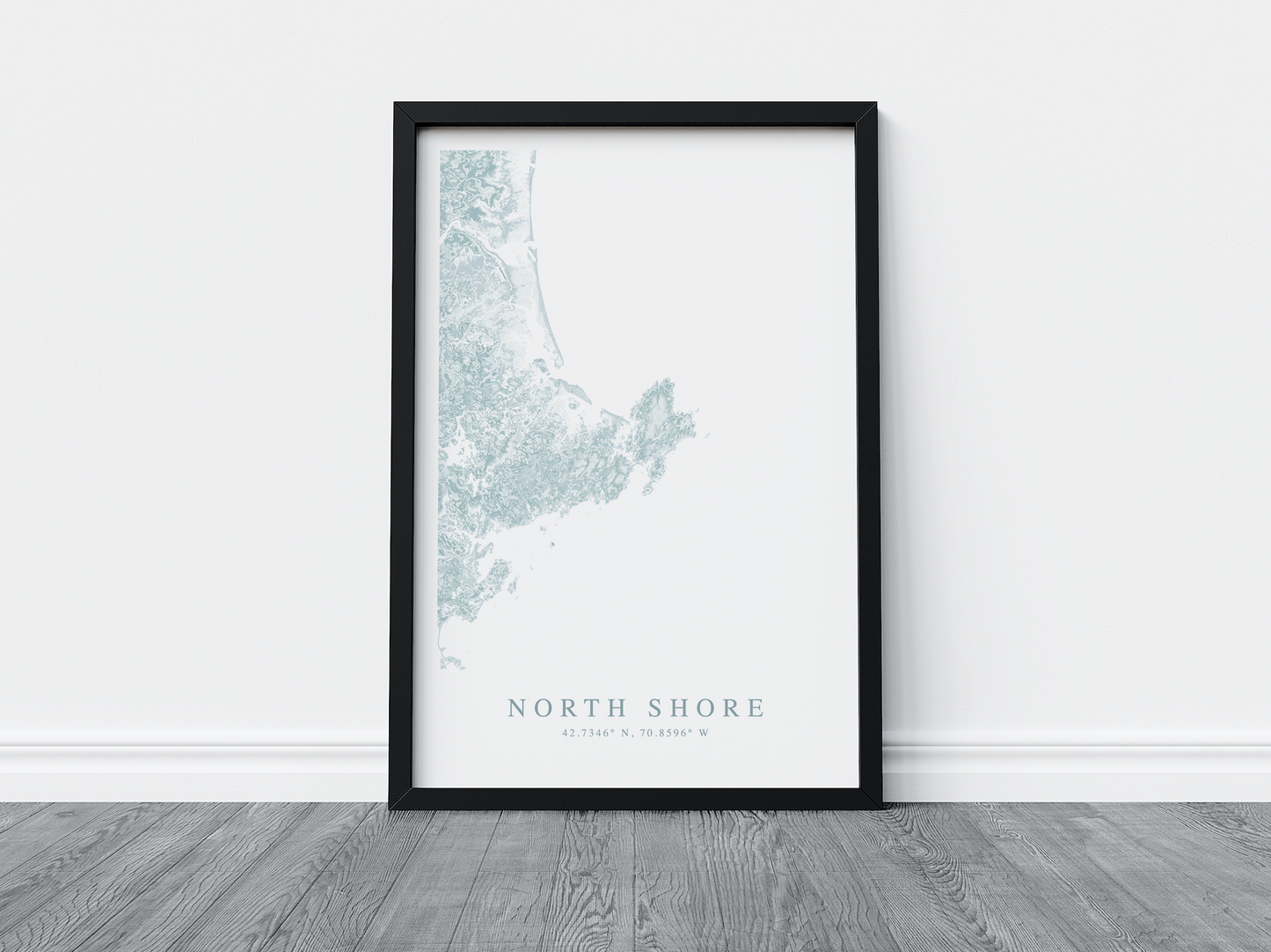 North Shore Massachusetts Map Print