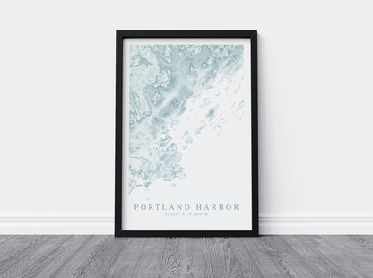 Portland Harbor Map Print