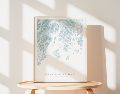 Penobscot Bay Map Print