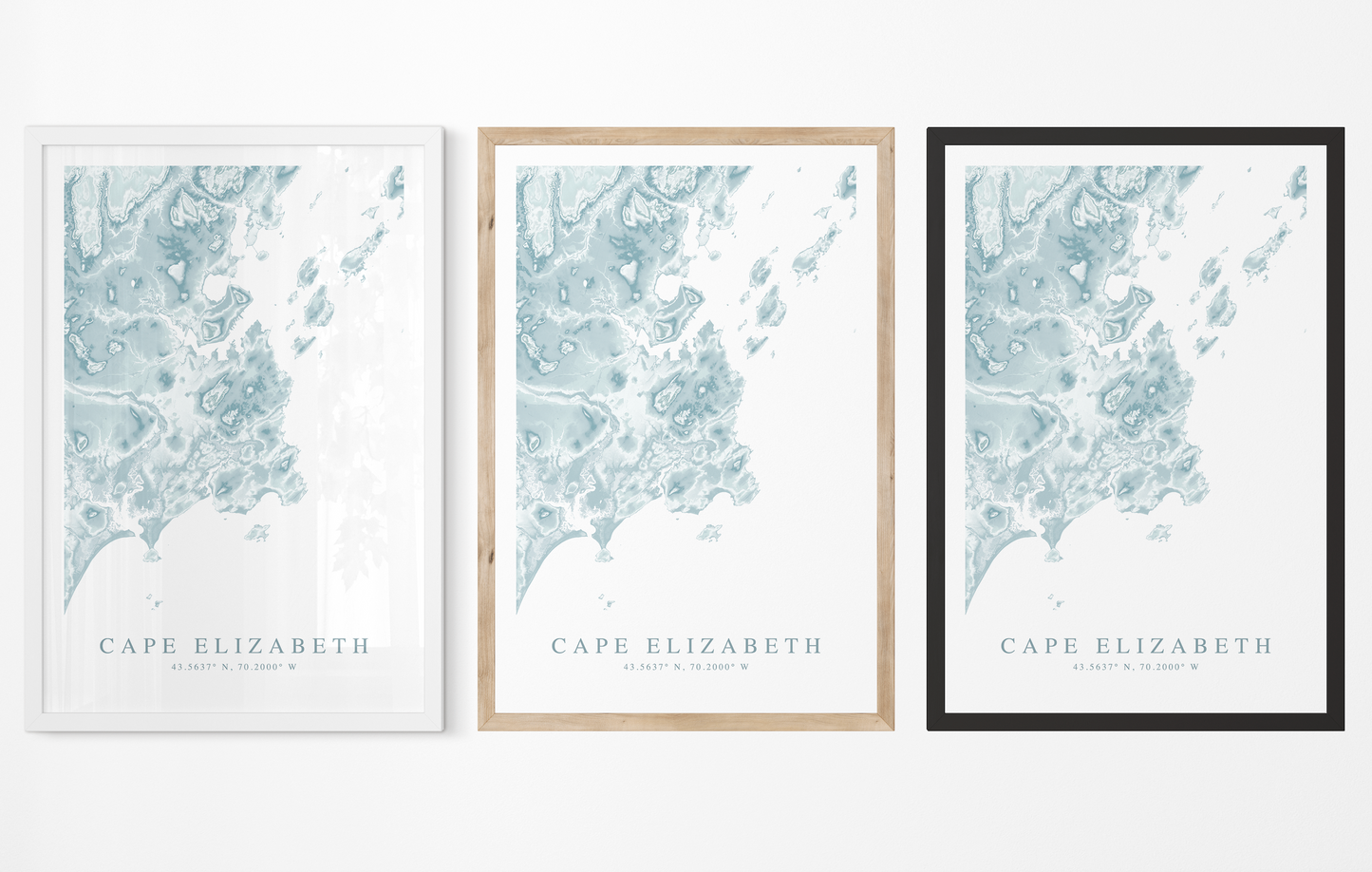 Cape Elizabeth Maine Map Print