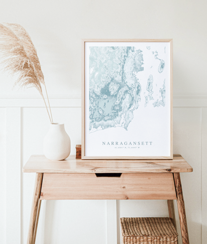 Narragansett Map Print