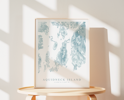 Aquidneck Island Map Print