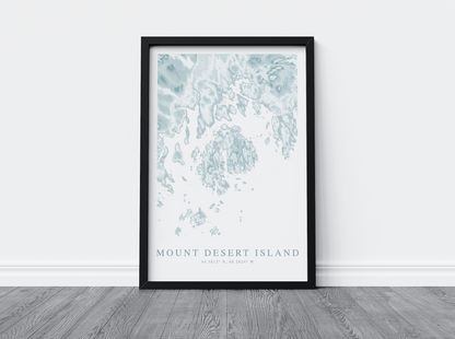 Mount Desert Island Map Print