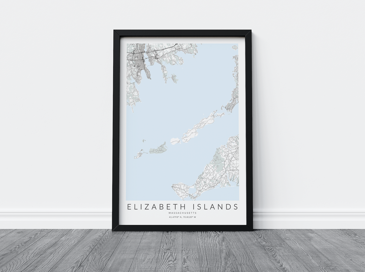 cuttyhunk island map print