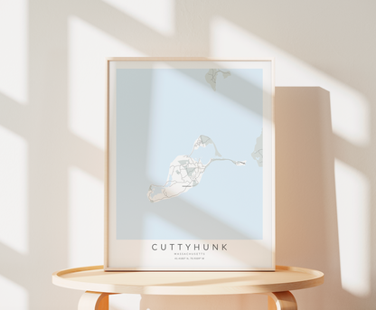 cuttyhunk map poster