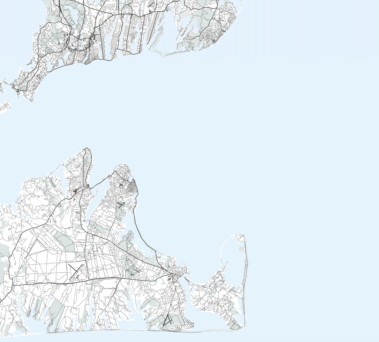 Massachusetts Islands Map Print