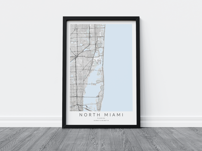 North Miami Map Print