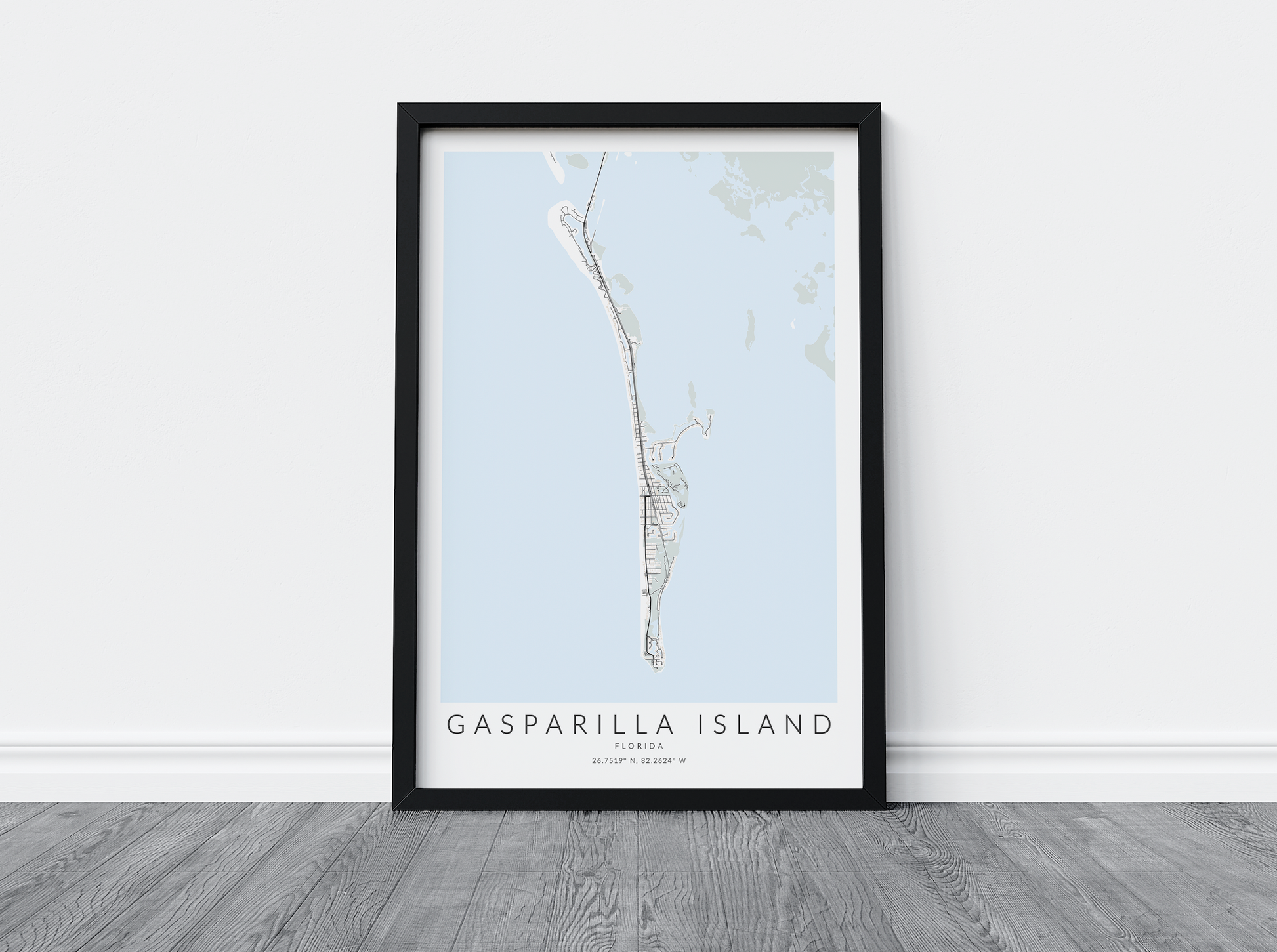 gasparilla island florida map art