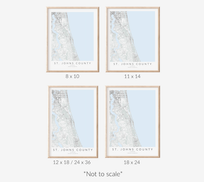 St. Johns County Map Print