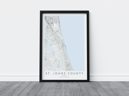 St. Johns County Map Print