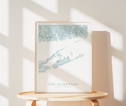 The Hamptons Map Print