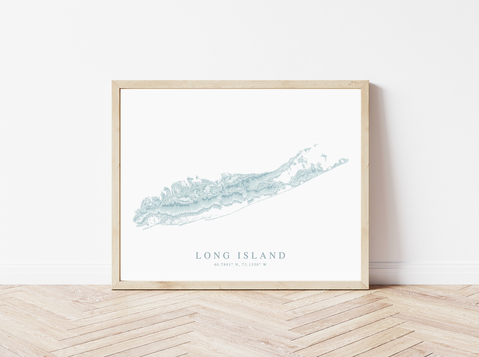 Long Island NY Map Print Landscape – VirtualMap