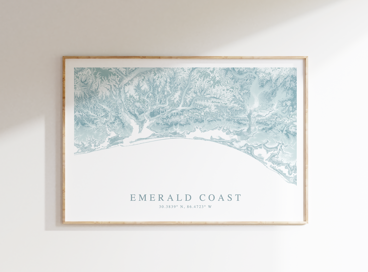 Emerald Coast Map Print