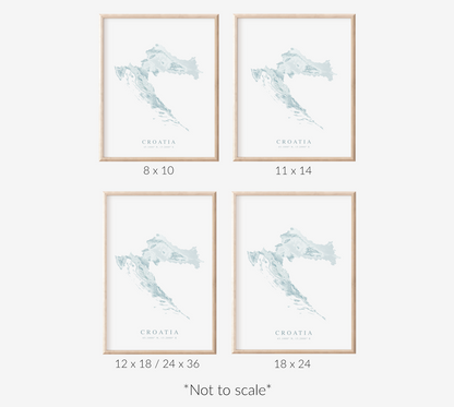 Croatia Map Print