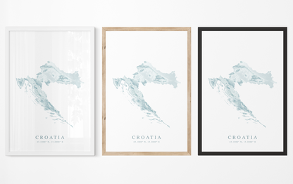 Croatia Map Print