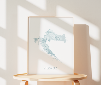 Croatia Map Print