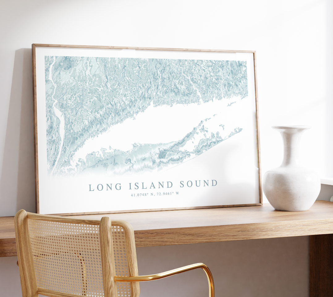 Long Island Sound Map Print