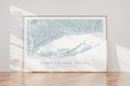 Long Island Sound Map Print