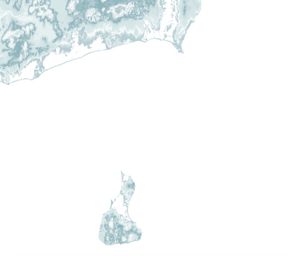 Rhode Island Coast Map Print