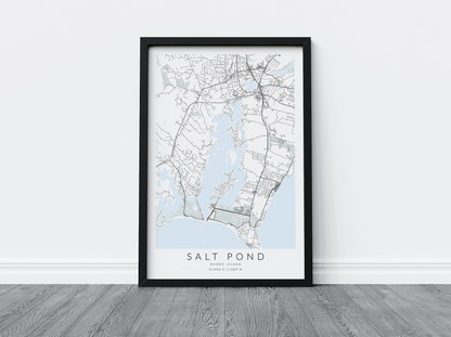Salt Pond Map Print