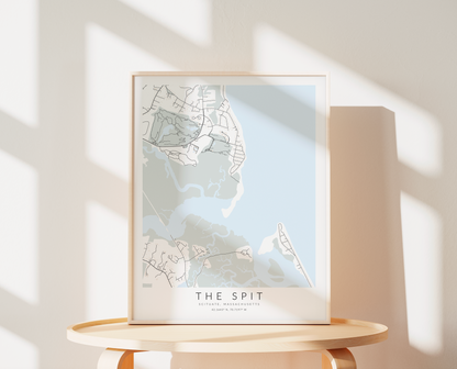 The Spit Map Print