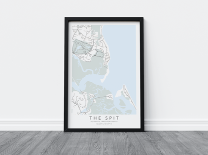 The Spit Map Print