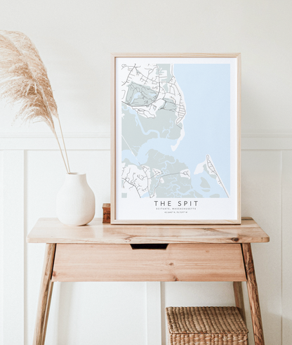 The Spit Map Print