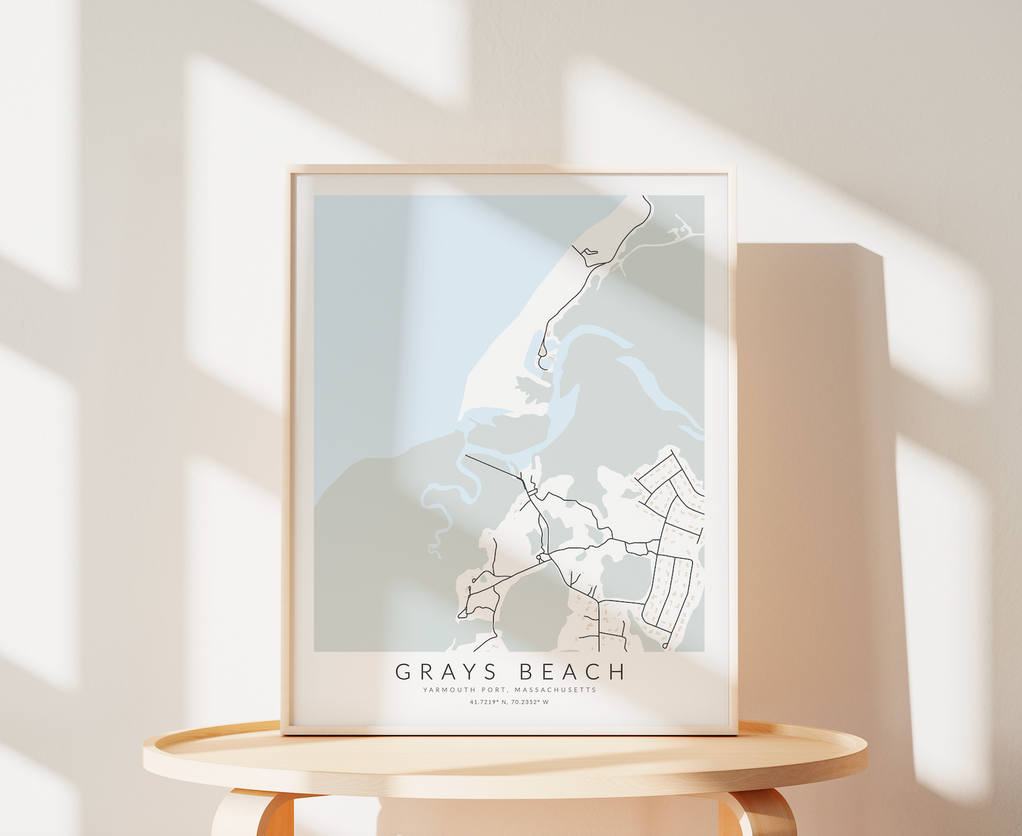 Grays Beach Map Print