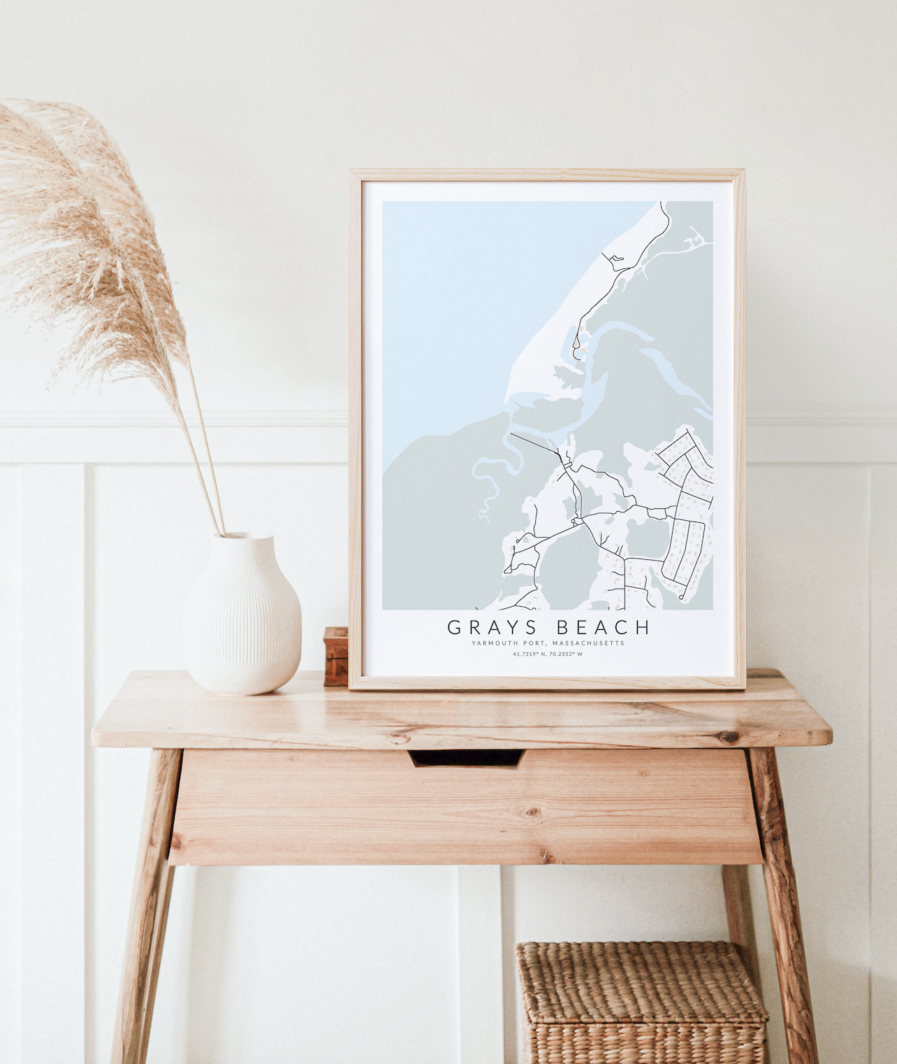 Grays Beach Map Print