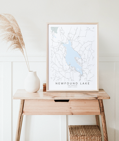 Newfound Lake Map Print