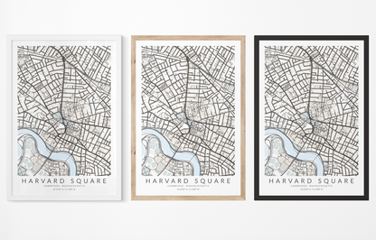 Harvard Square Map Print