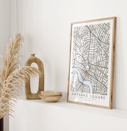 Harvard Square Map Print