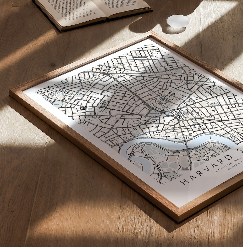 Harvard Square Map Print