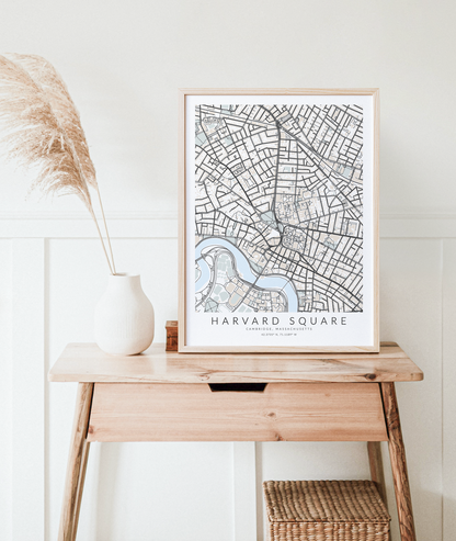 Harvard Square Map Print