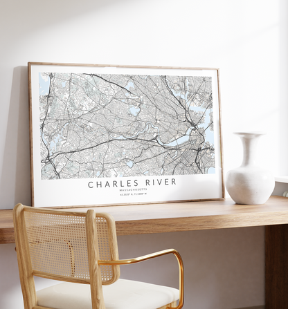 Charles River Map Print