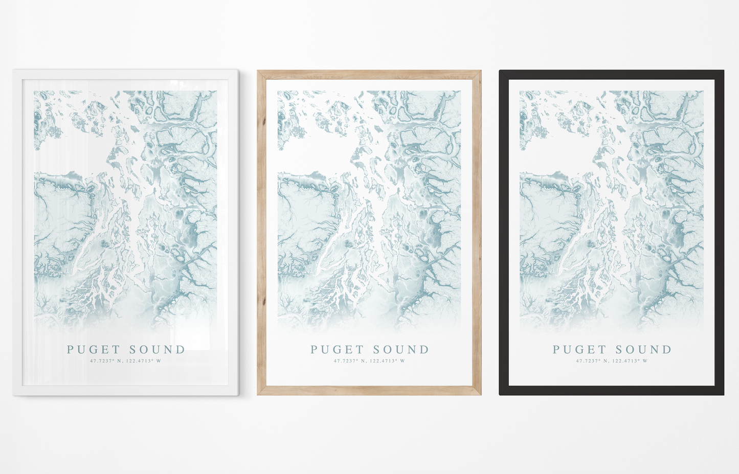 Puget Sound Map Print